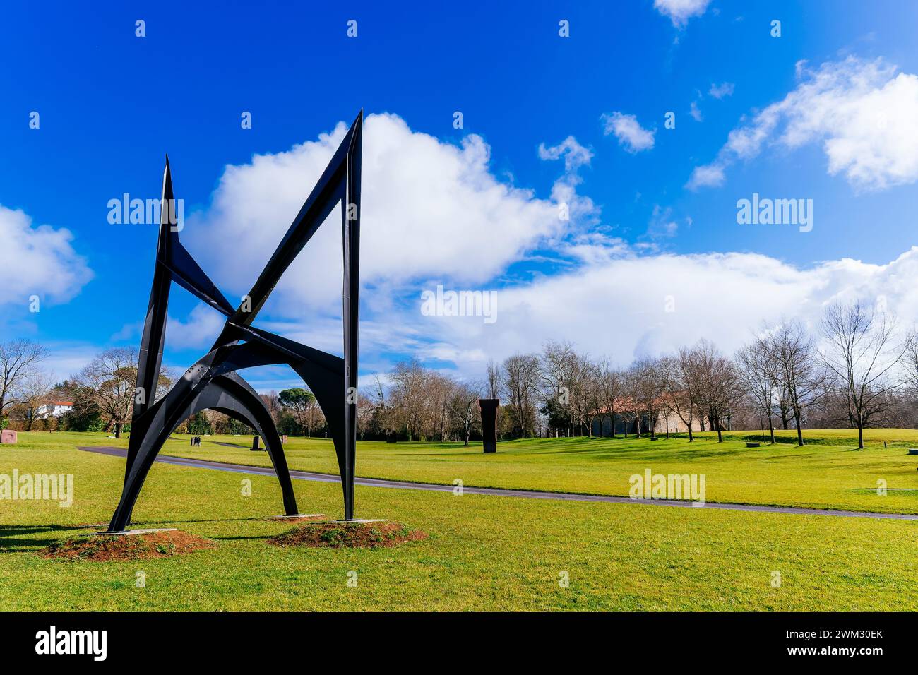 Sculpture 'Morning Cobweb' by Alexander Calder. The Chillida-Leku Museum is a large space of gardens and forests where the sculptor Eduardo Chillida s Stock Photo