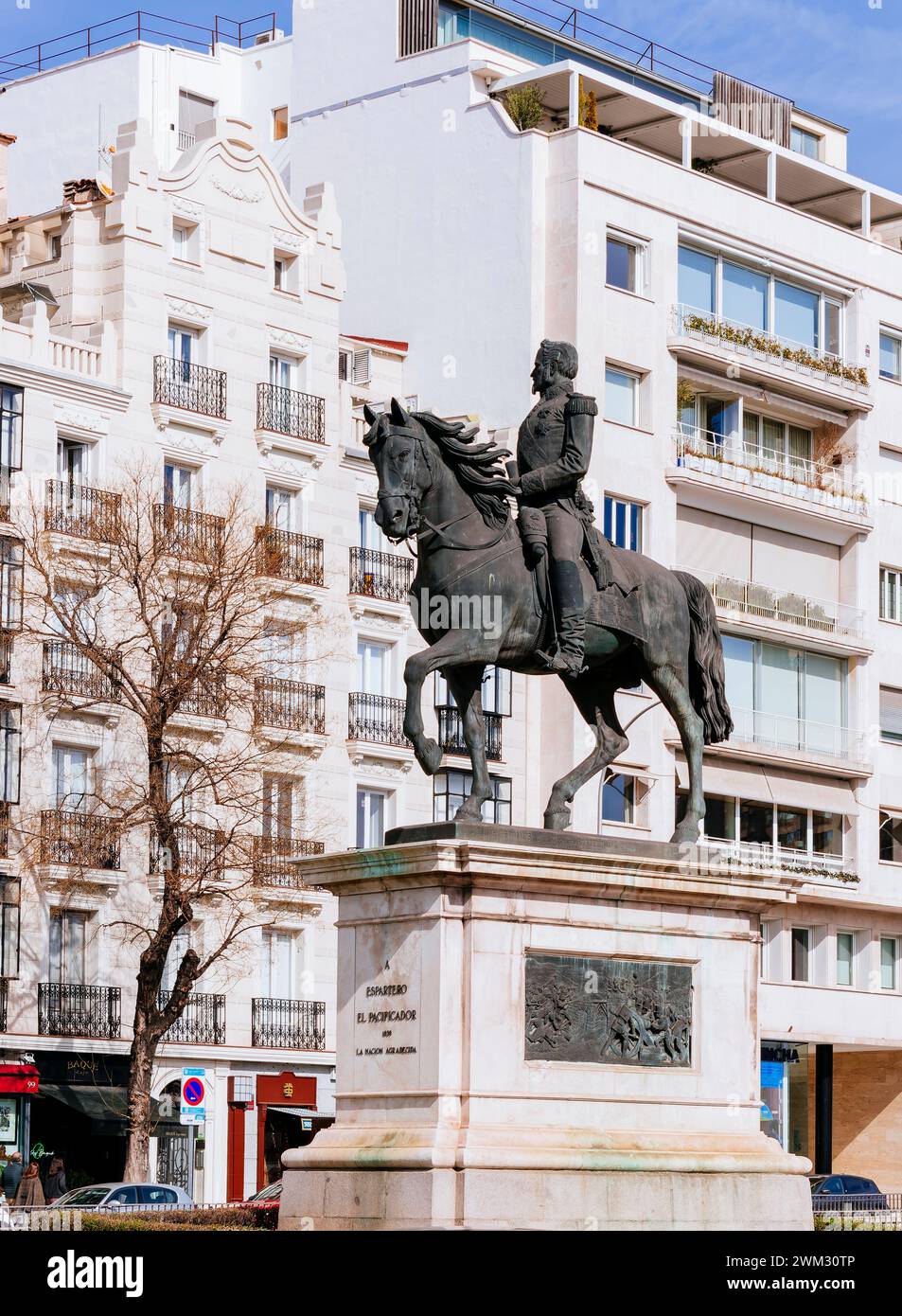Monument to General Espartero. Calle Alcalá, Madrid, Comunidad de madrid, Spain, Europe Stock Photo