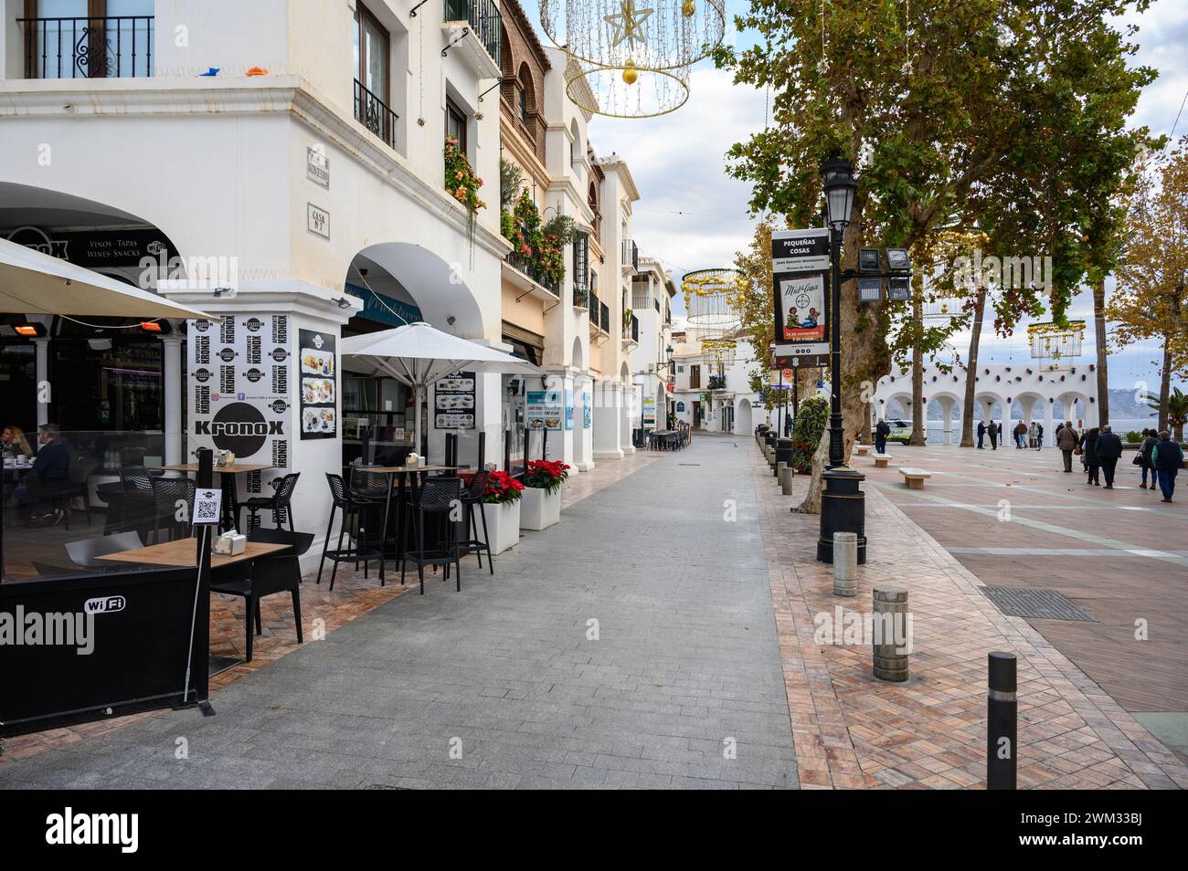 Historic centre of Nerja with bars, restaurants and typical shops