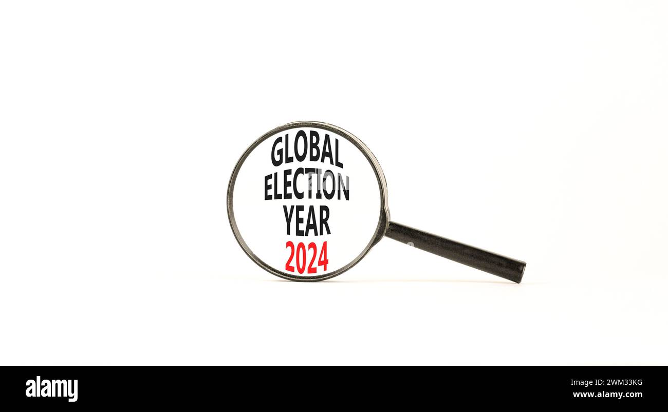 Global election year 2024 symbol. Concept words Global election year