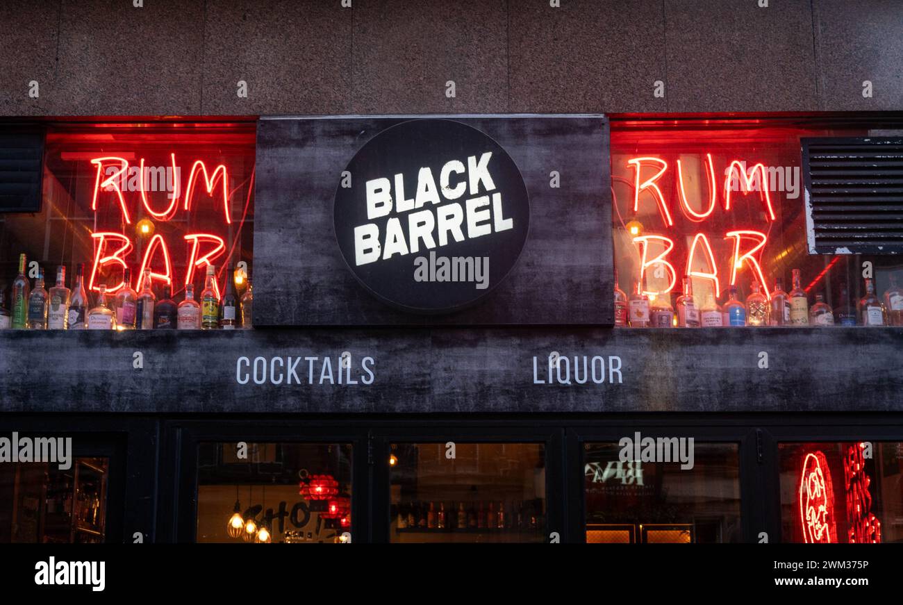 The Black Barrel Rum Bar on Castle Street in city centre Liverpool