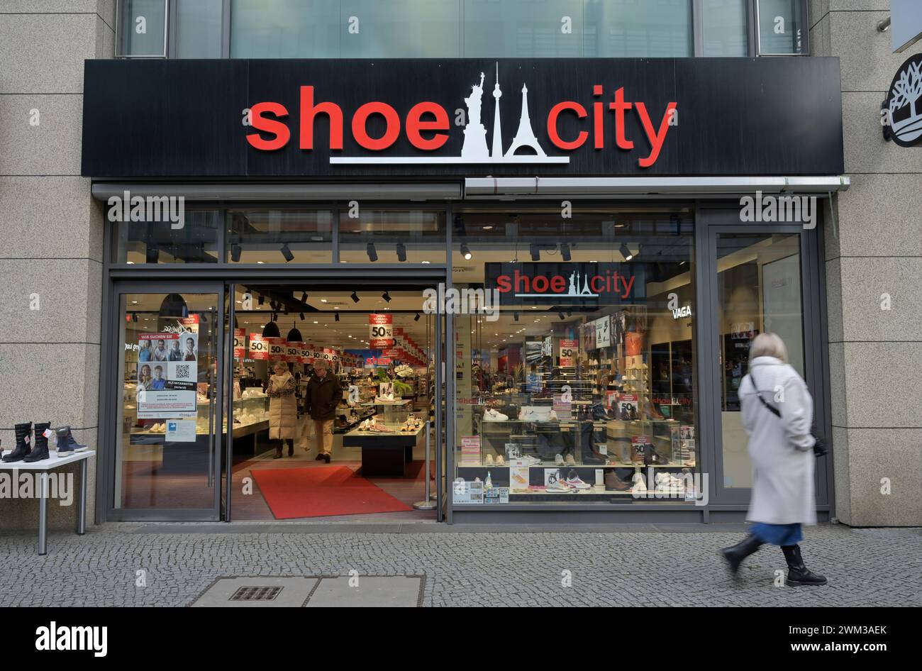 Shoe City, Schuhe Filiale, Friedrichstraße, Mitte, Berlin, Deutschland Stock Photo