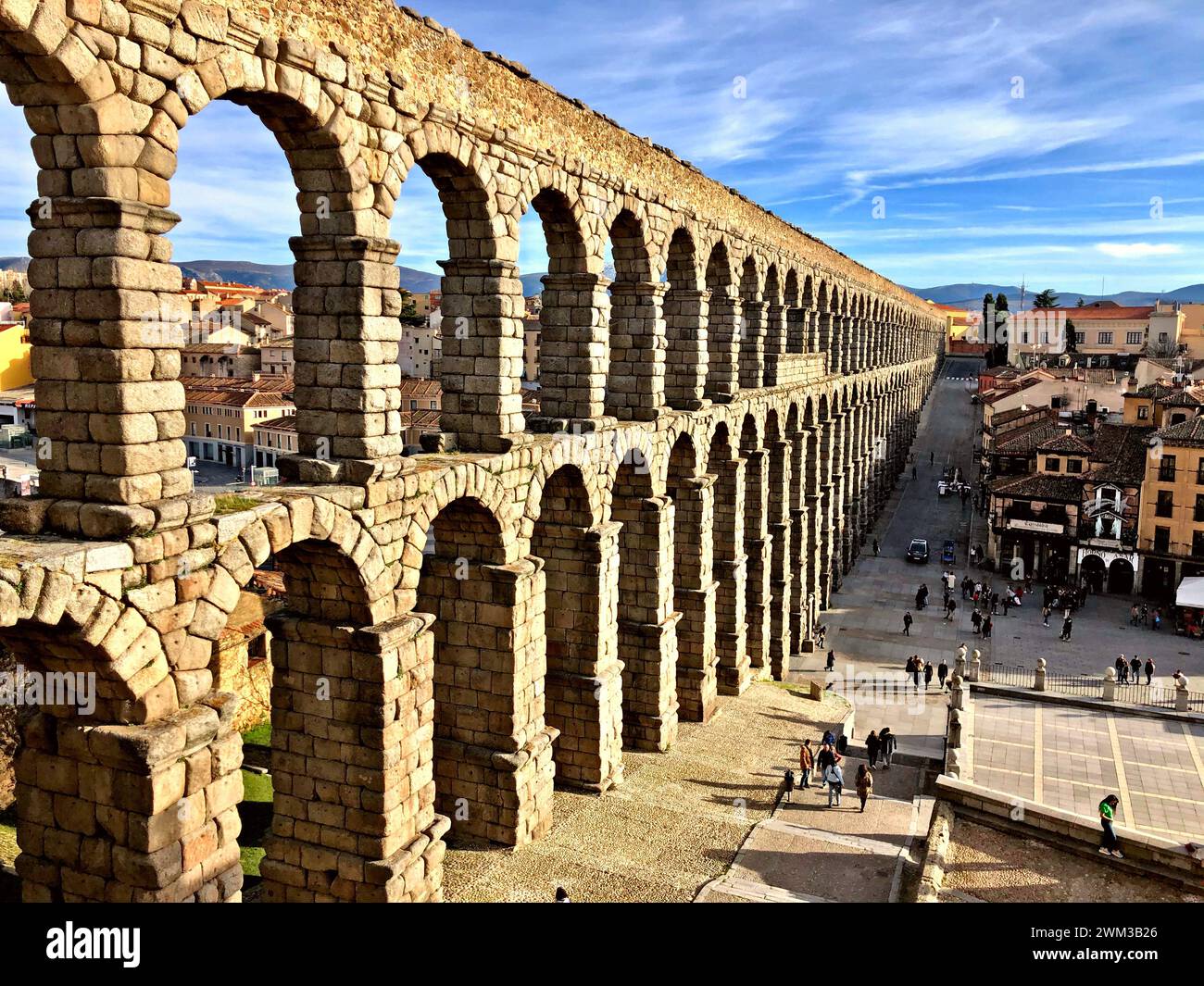 The beautiful Roman aqueduct of Segovia, Spain Stock Photo - Alamy