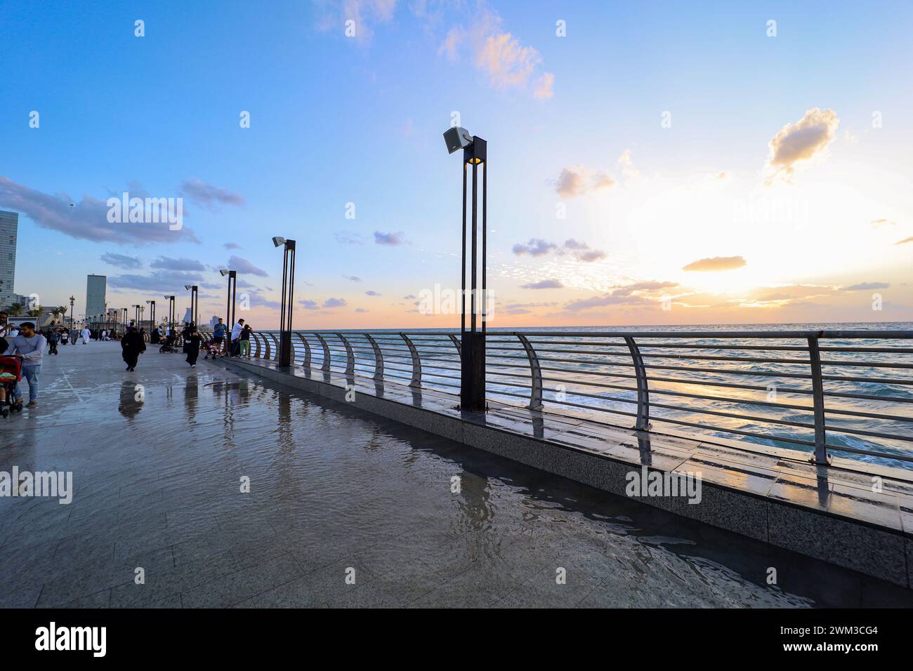 Jeddah , Saudi Arabia Dec 23 2022 Jeddah Art Promenade City Beach