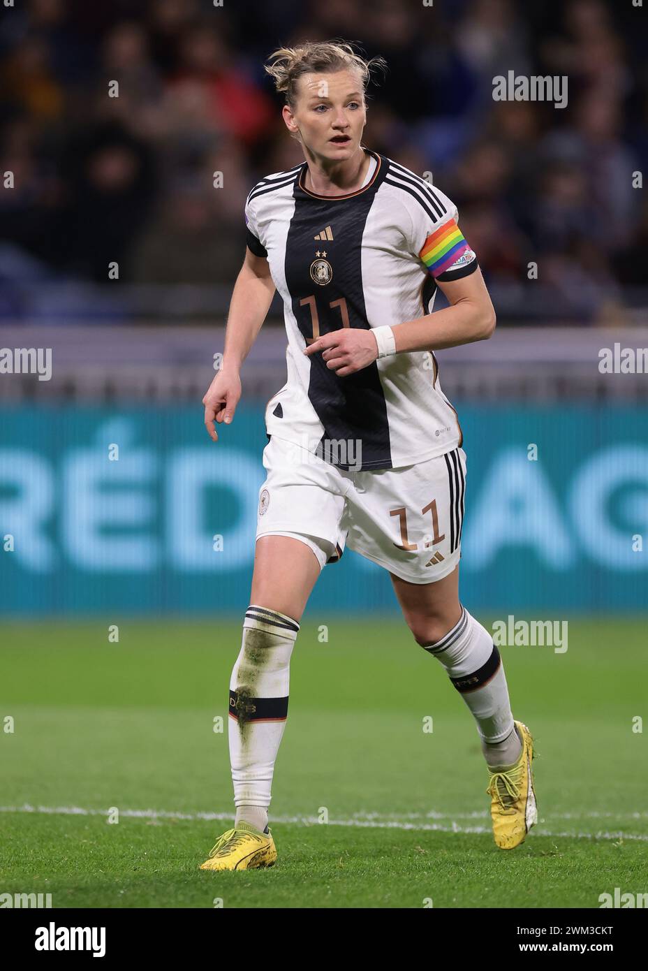 Decines-Charpieu, France. 23rd Feb, 2024. Alexandra Popp of Germany during the UEFA Women's Nations League match at OL Stadium, Lyon. Picture credit should read: Jonathan Moscrop/Sportimage Credit: Sportimage Ltd/Alamy Live News Stock Photo