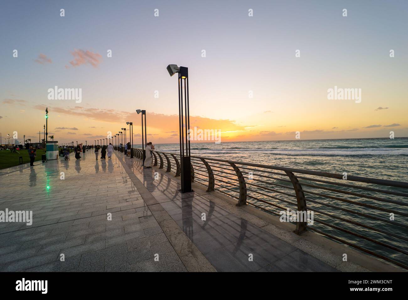 Jeddah , Saudi Arabia Dec 23 2022 Jeddah Art Promenade City Beach