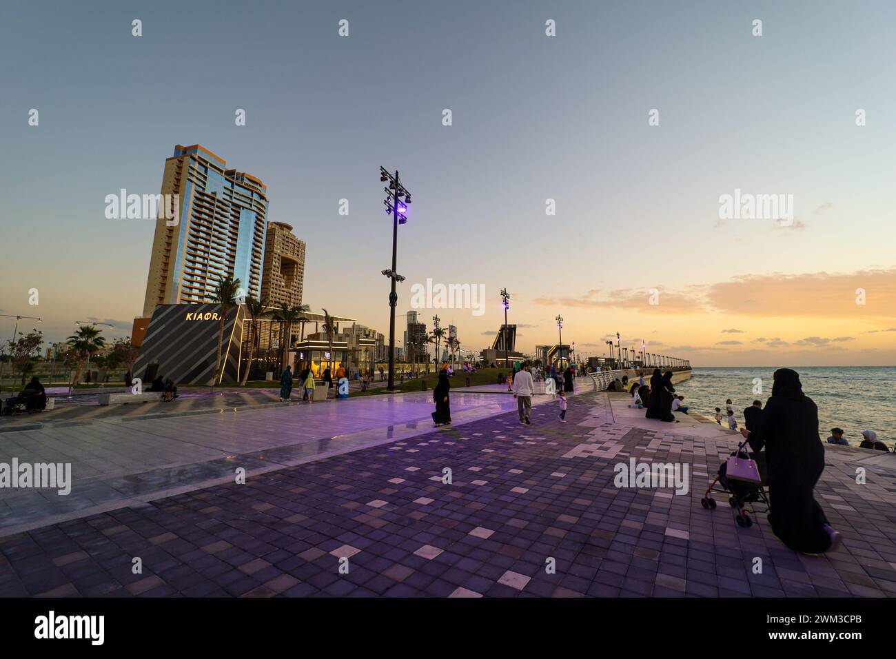 Jeddah , Saudi Arabia Dec 23 2022 Jeddah Art Promenade City Beach