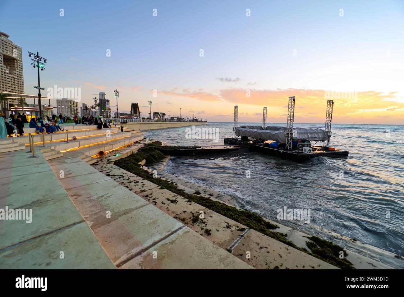 Jeddah , Saudi Arabia Dec 23 2022 Jeddah Art Promenade City Beach