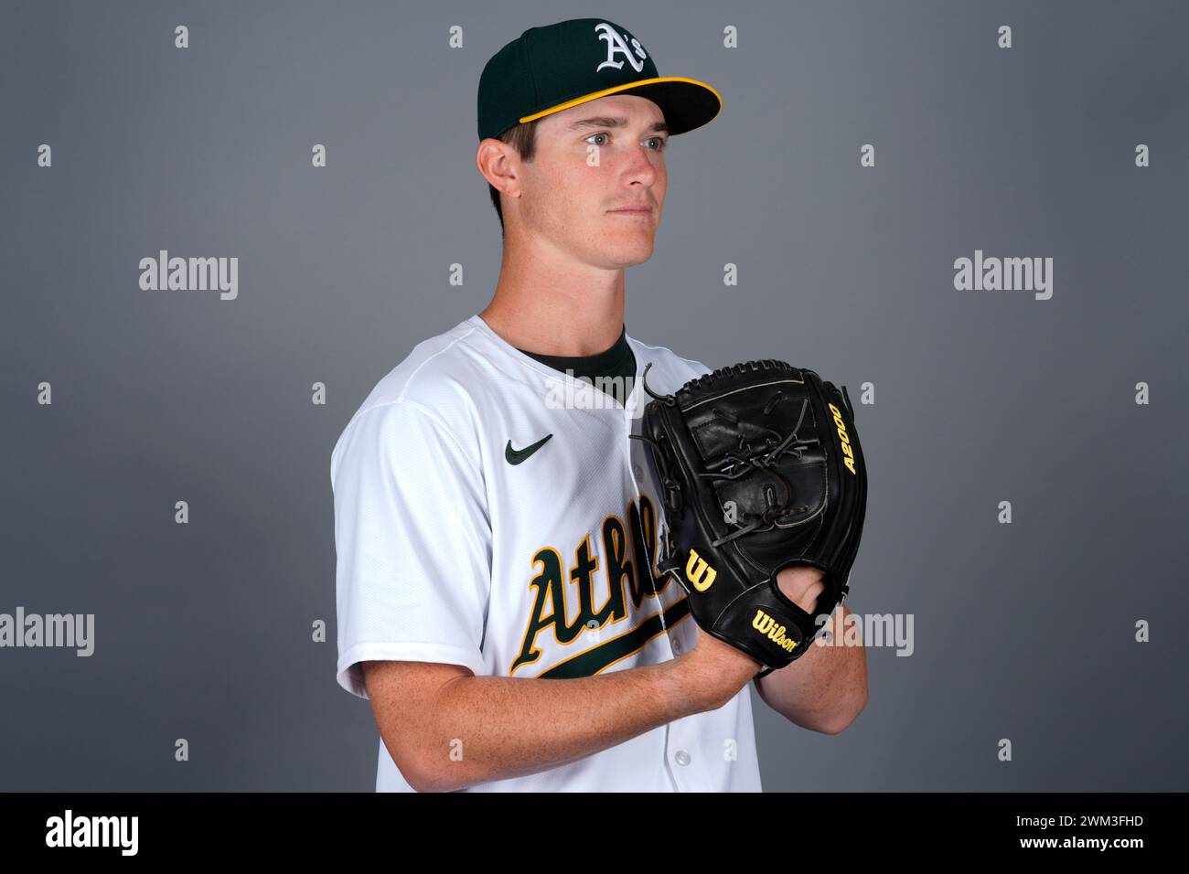 This is a 2025 photo of Easton Lucas of the Oakland Athletics baseball ...