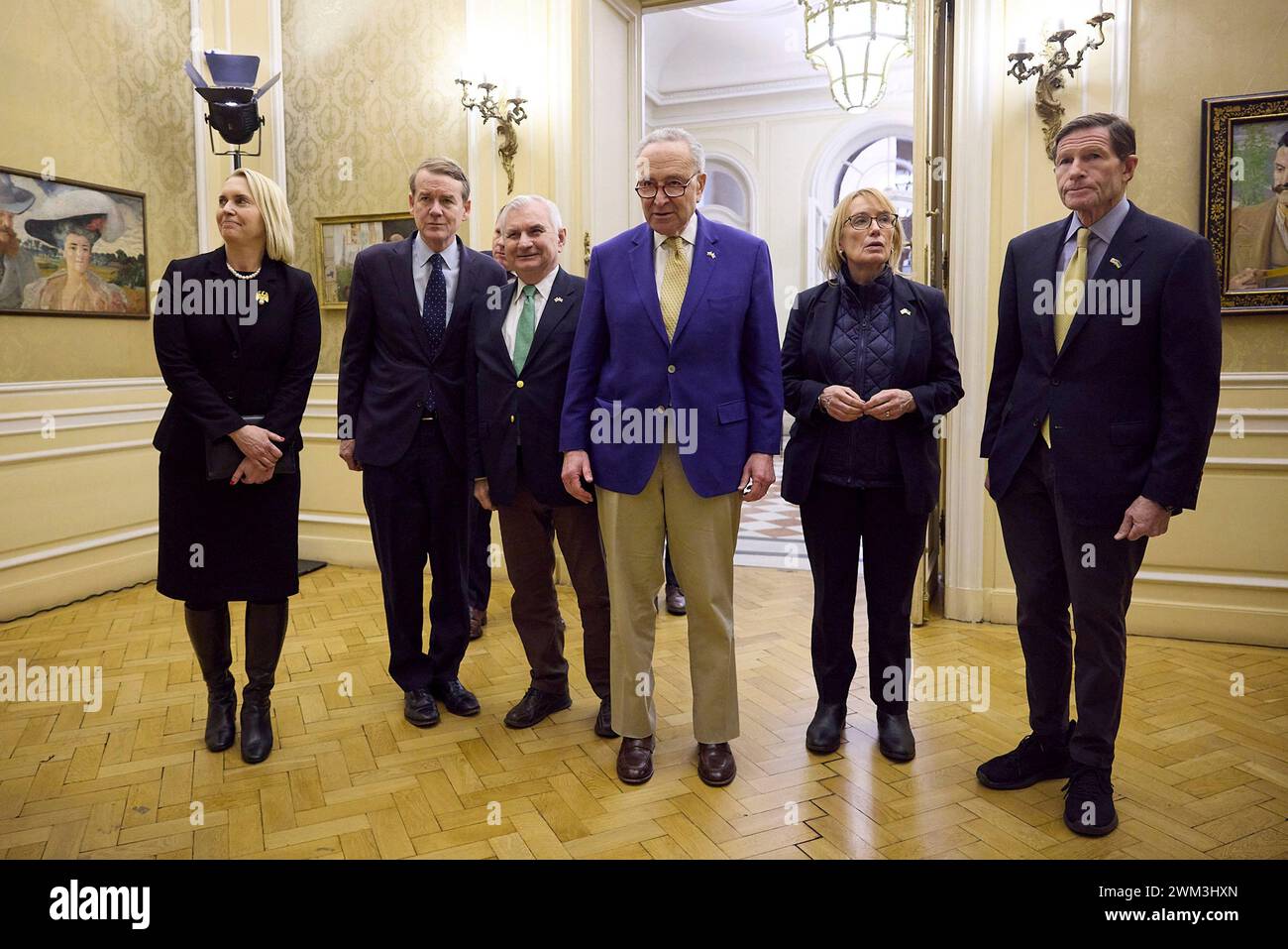 Jack Reed Ukraine Lviv, Ukraine. 23rd Feb, 2024. A delegation of democratic U.S Senates ...