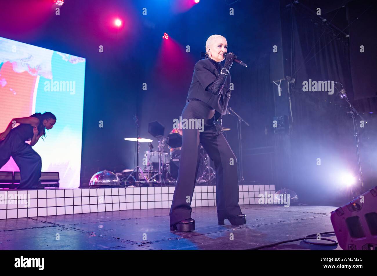 Manchester, UK. 23rd February 2024. Alison Goldfrapp performs at the Manchester Academy on her solo 'The Love Invention' tour.  2024-02-23 . Credit:  Gary Mather/Alamy Live News Stock Photo