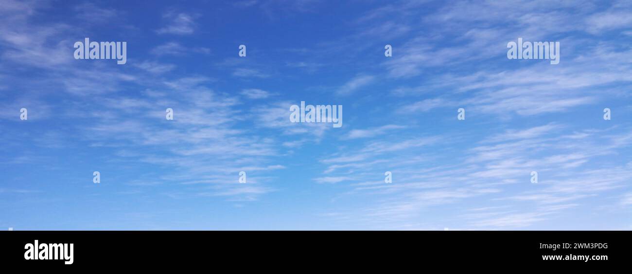 Blurred natural sky background. Dramatic blue sky and  clouds . Cloudy  sky. Storm sky. The sun always shines after the storm. Hope concept. Stock Photo