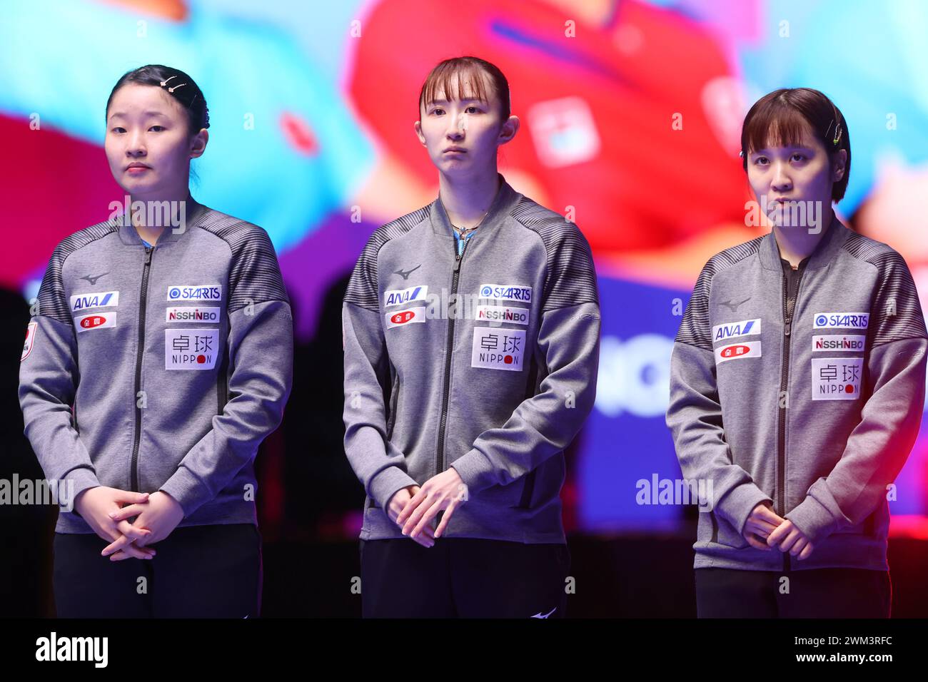 (L to R) Miwa Harimoto, Hina Hayata, Miu Hirano (JPN), FEBRUARY 23
