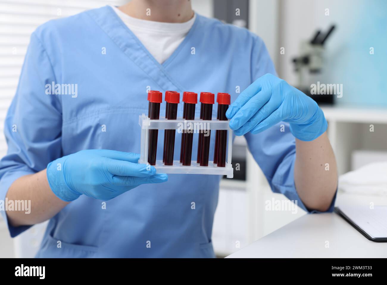 Blood samples hospital table hi-res stock photography and images - Alamy