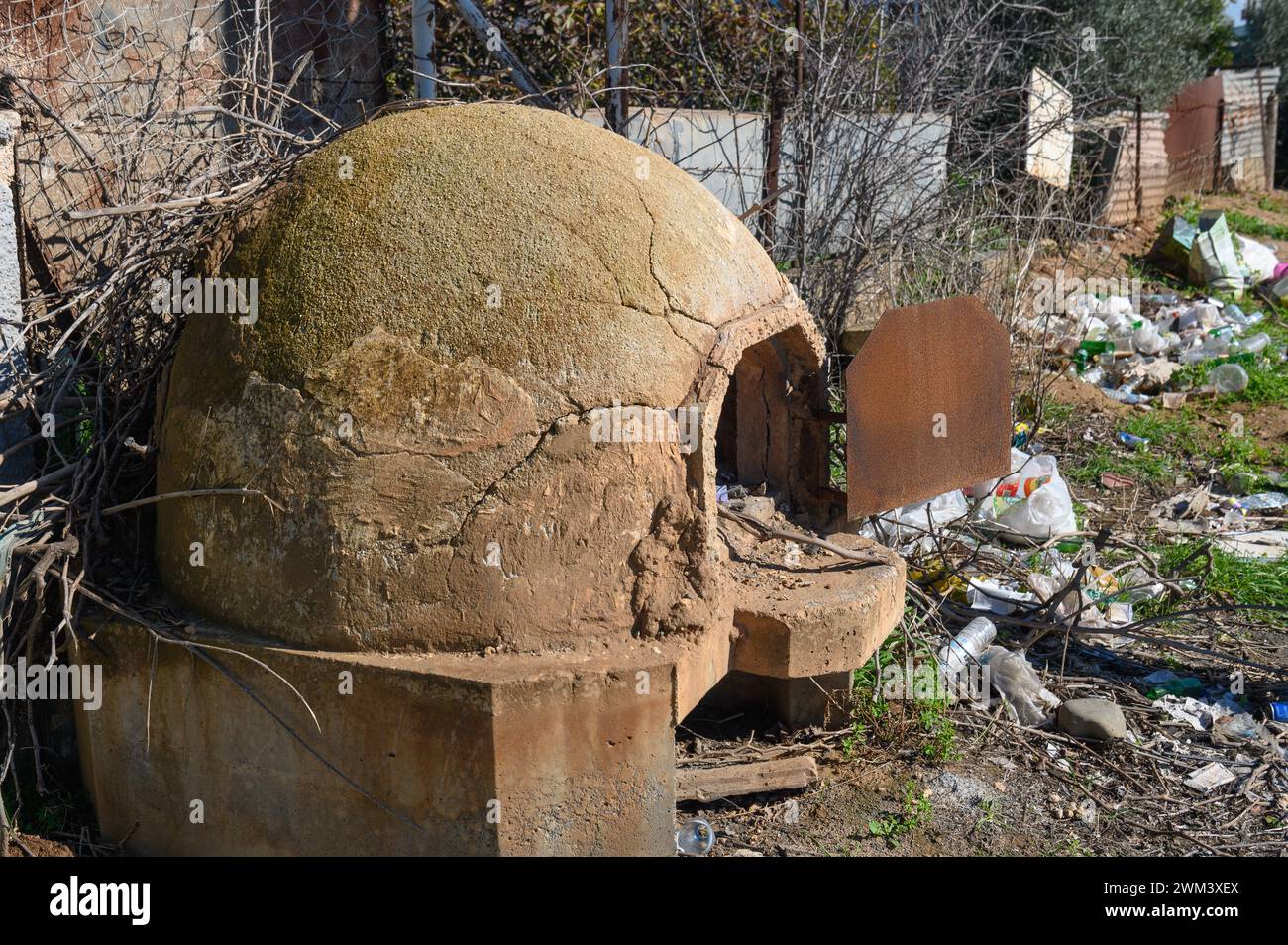 Cypriot outdoor wood stove on the street 1 Stock Photo Alamy