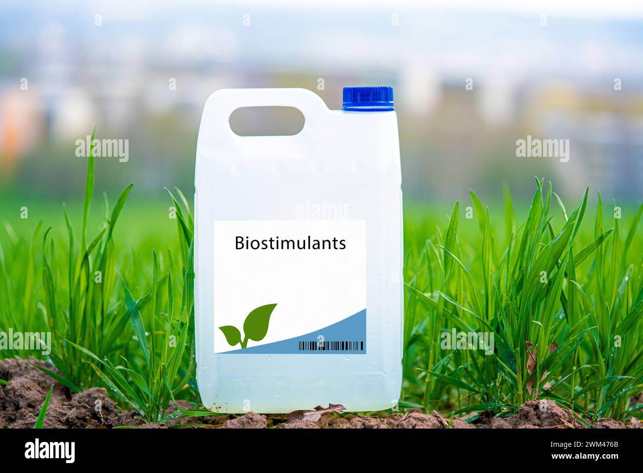 Container of biostimulants Stock Photo