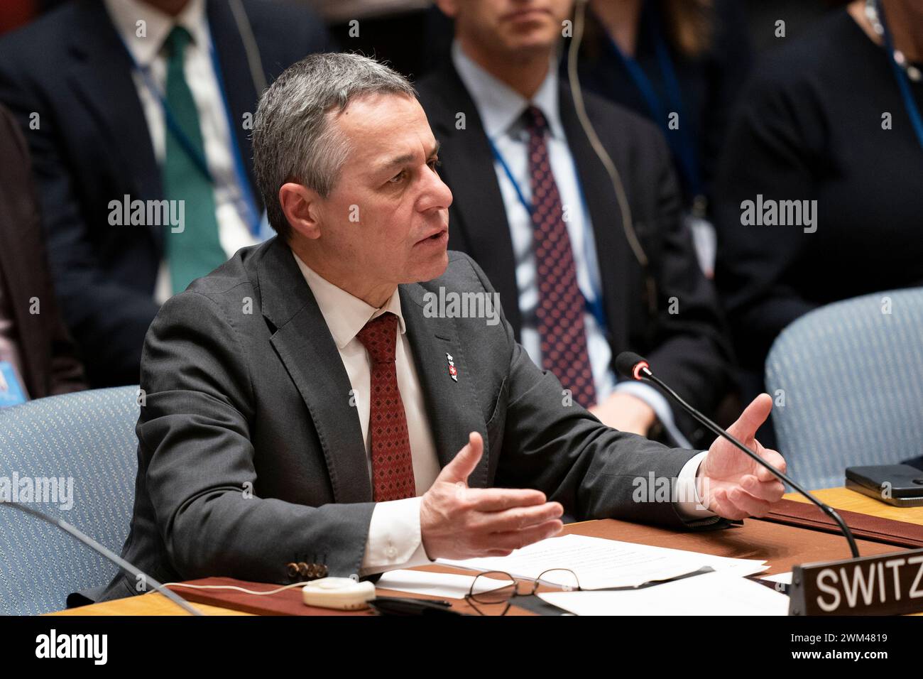 Ignazio Cassis, Of Switzerland Speaks During SC Meeting On Maintenance ...