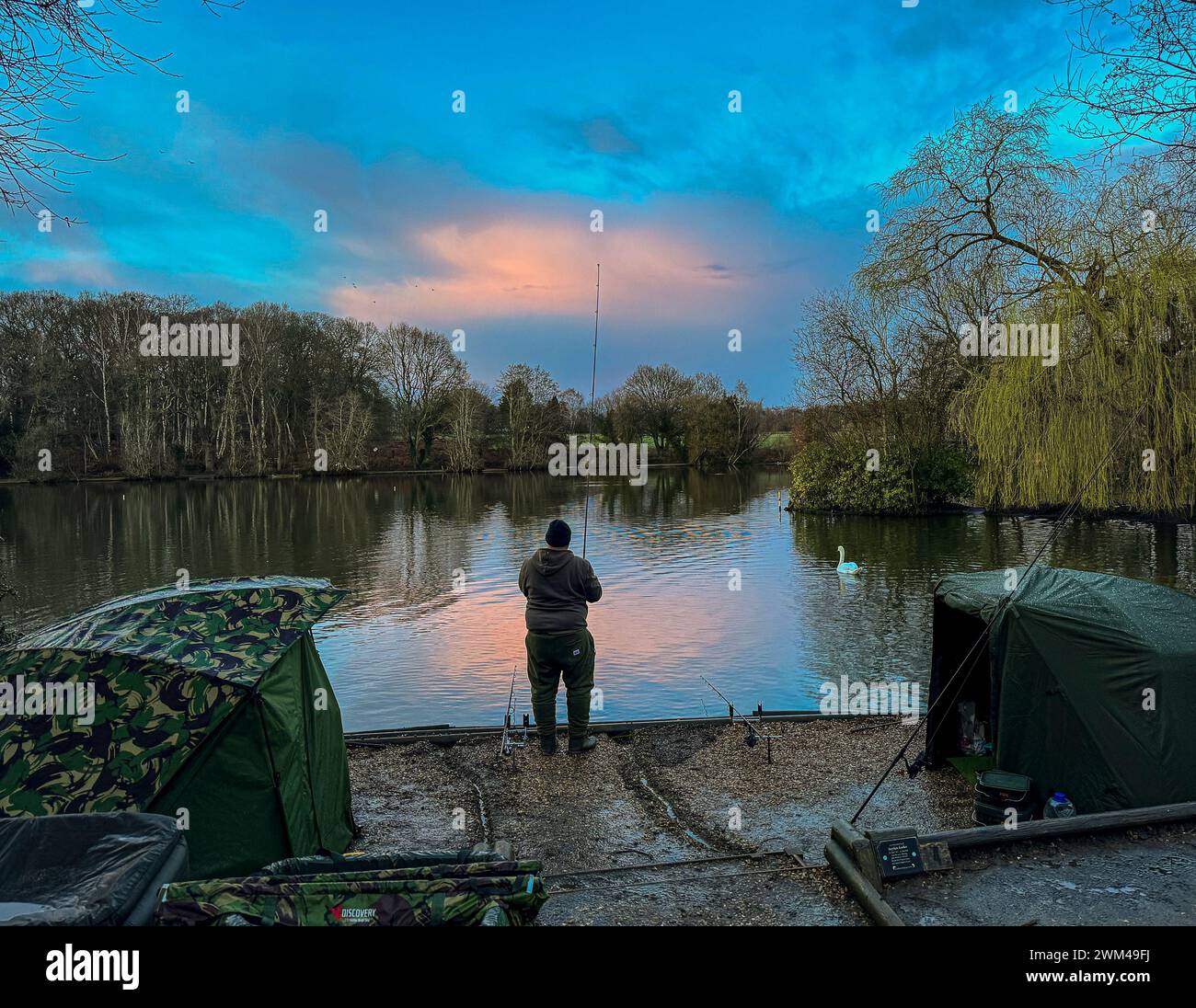 Guildford UK 23rd Feb 2024 Brittens Pond Worplesdon 23rd February 