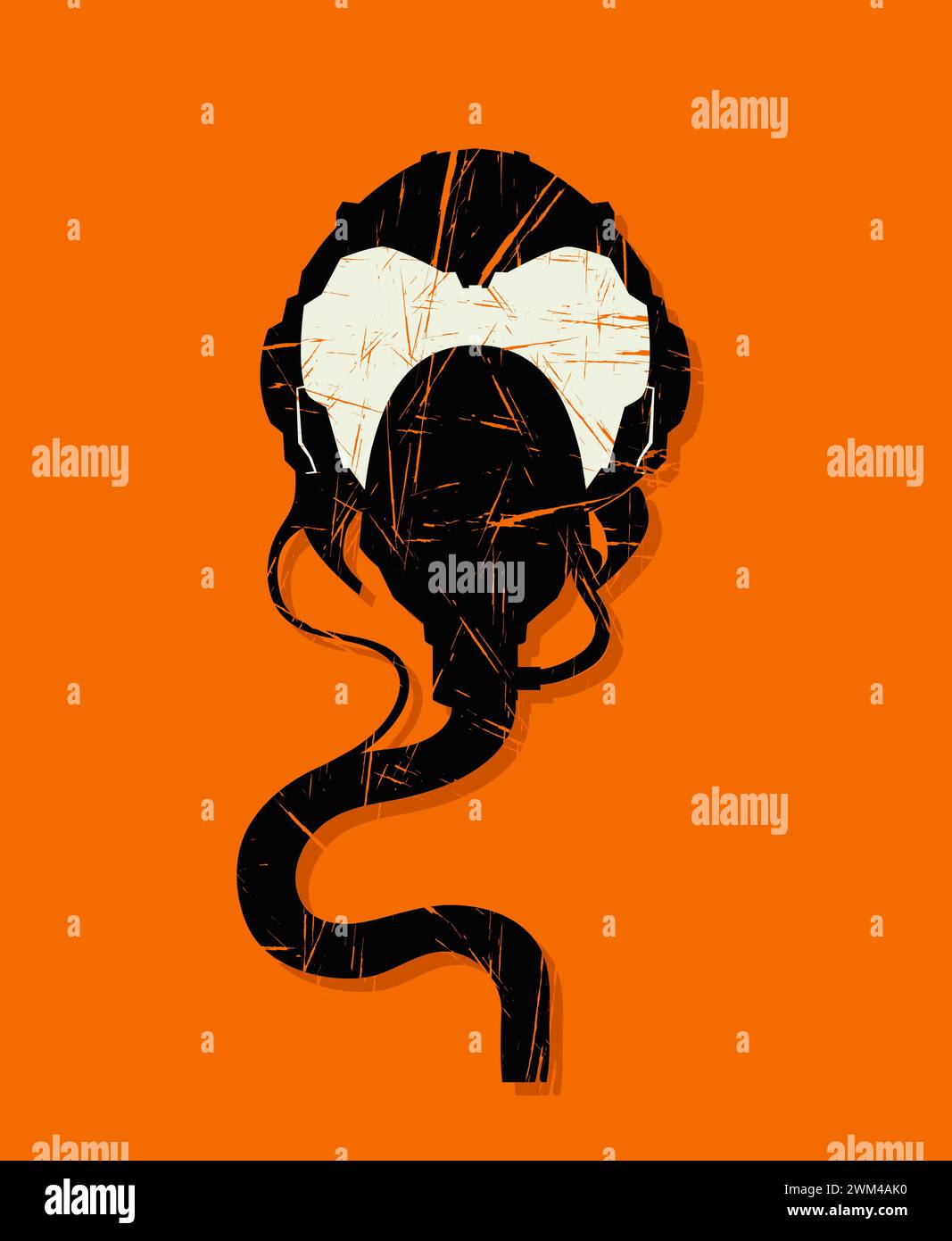 Air force pilot helmet symbol, vector grunge effect Stock Photo - Alamy