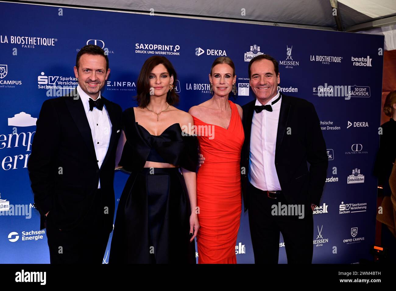 Till Brönner mit Ehefrau Nadia Dassouki und Thomas Ohrner und Anne Arnholdt  beim 16. SemperOpernball 2024 in der Semperoper. Dresden, 23.02.2024 Stock  Photo - Alamy