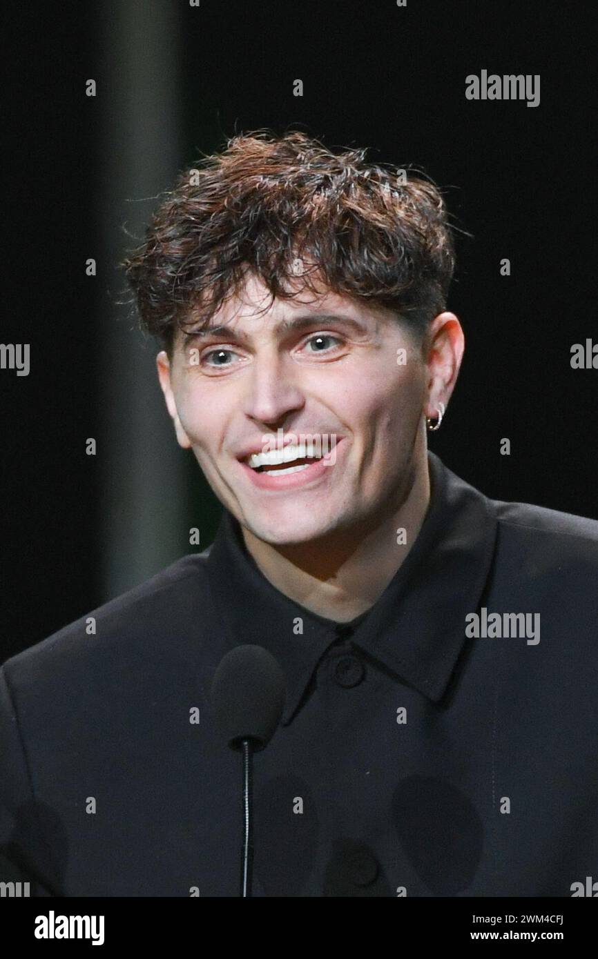 Raphael Quenard accepts the 'Best Male Newcomer' Cesar Award for the ...