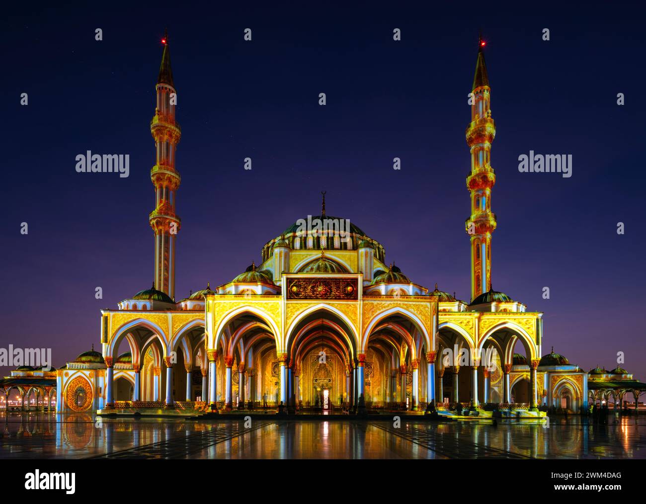 Beautiful View of Light Festival show in Sharjah Stock Photo