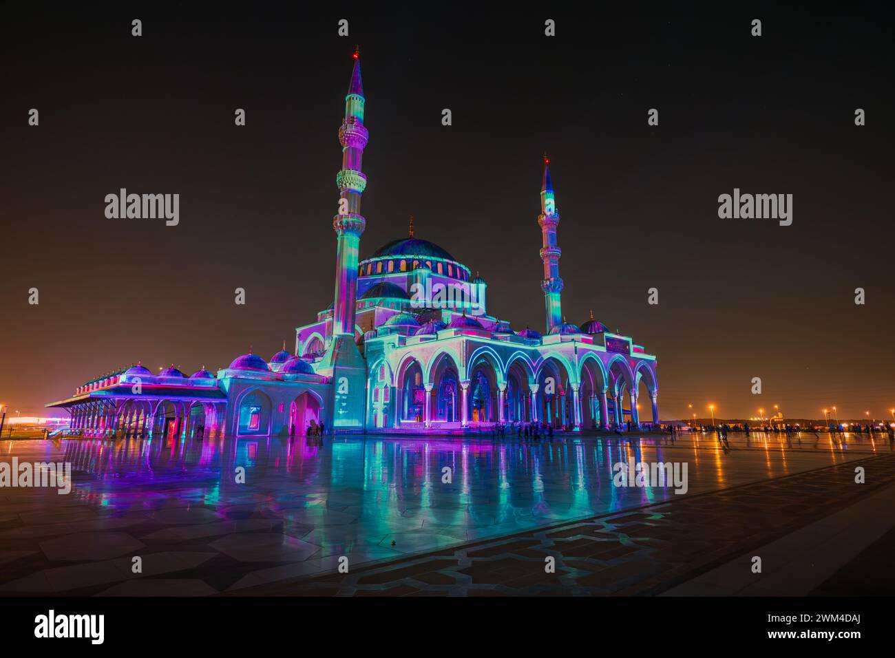 Beautiful View of Light Festival show in Sharjah Stock Photo
