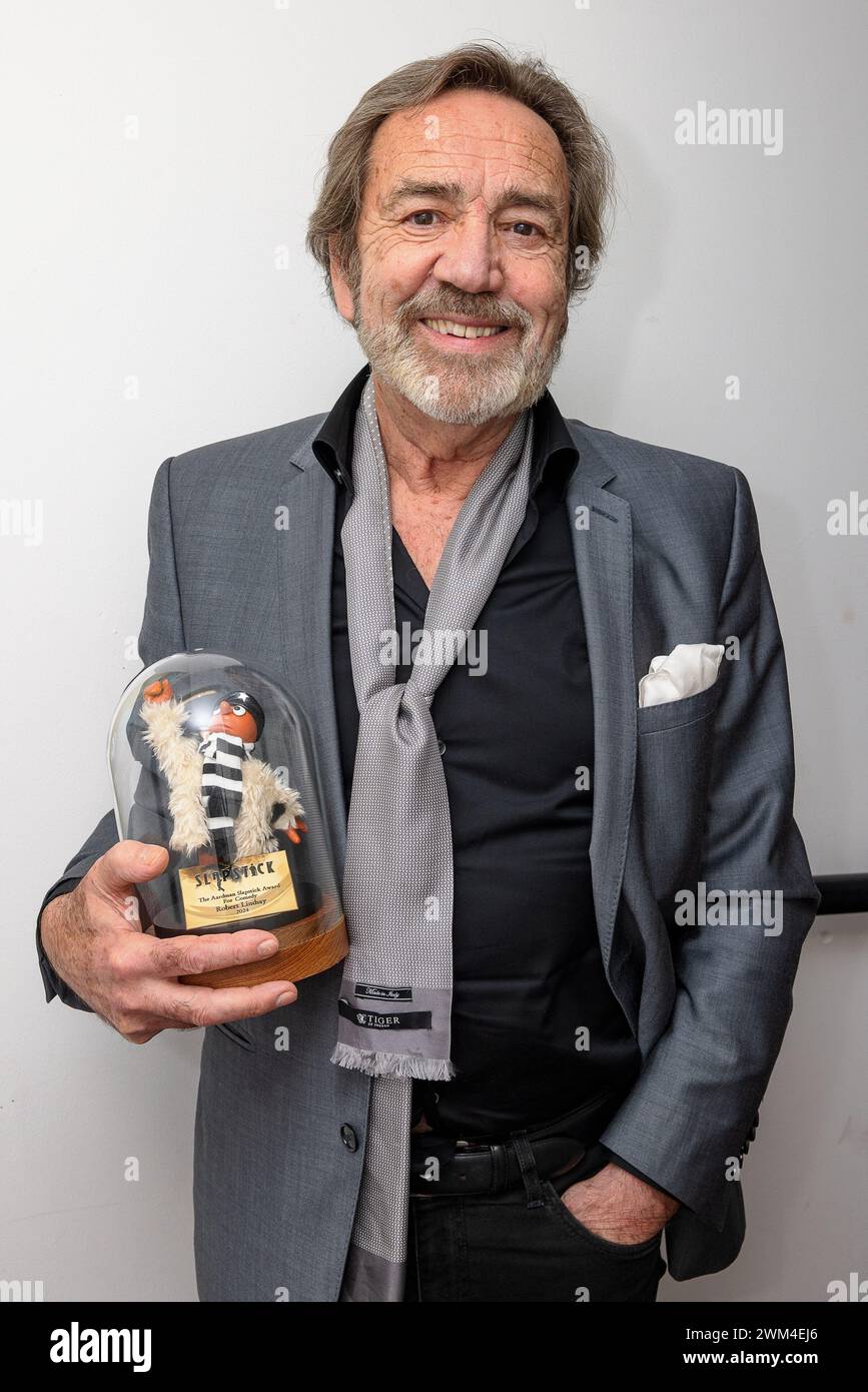 Lindsay received the Aardman Slapstick Comedy Legend Award for his roles in TV comedy series such as My Family, Citizen Smith and Alan Bleasdale’s G.B.H. and cameo appearances in a wide range of comedy shows, including Absolutely Fabulous, Extras, The Office and a Victoria Wood special. Stock Photo