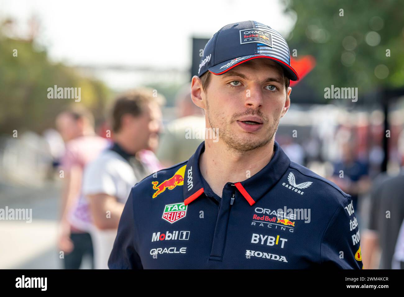 Sakhir, Bahrain, February 23, Max Verstappen, from Netherlands competes