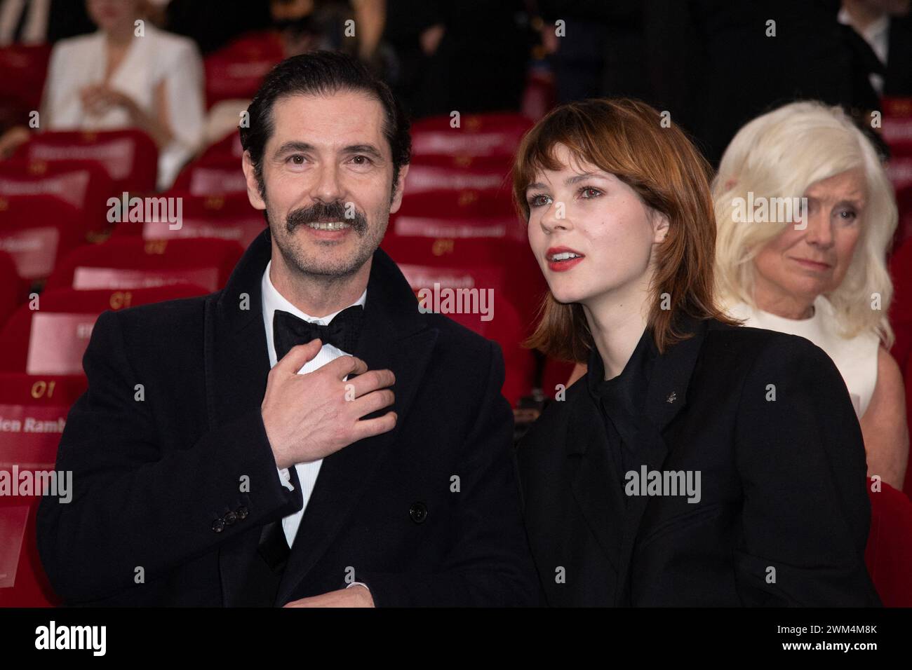 Berlin, Germany. 23rd Feb, 2024. Melvil Poupaud and Anna Livia Poupaud