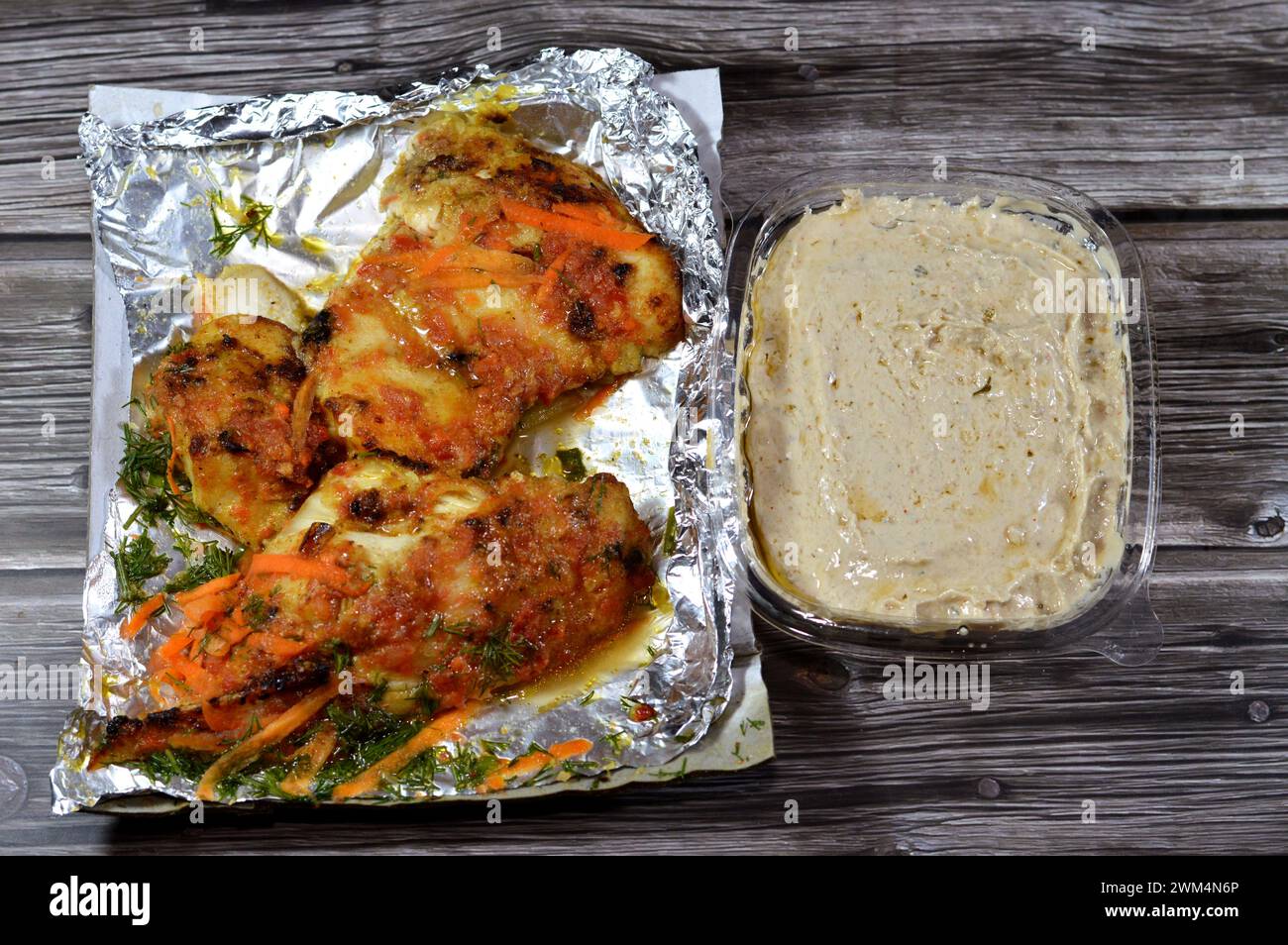 Grilled fish fillet filet, the flesh of a fish which has been cut or ...