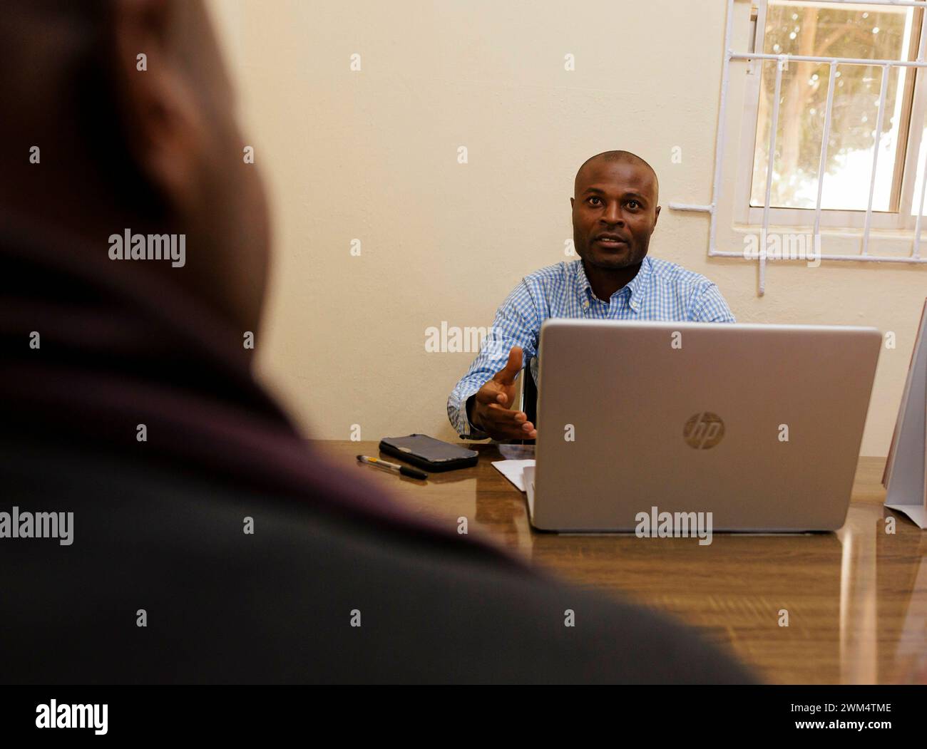 Jos, Nigeria. 06th Feb, 2024. Employment placement in the job center of the SKYE vocational training project, Jos, February 6, 2024. Credit: dpa/Alamy Live News Stock Photo