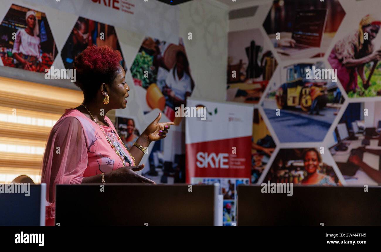 Jos, Nigeria. 06th Feb, 2024. Employment placement in the job center of the SKYE vocational training project, Jos, February 6, 2024. Credit: dpa/Alamy Live News Stock Photo