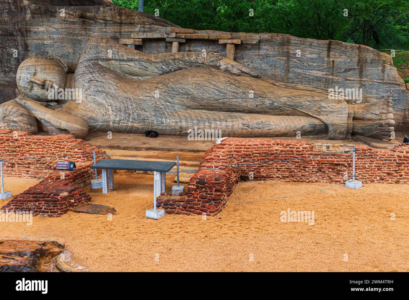 The Gal Vihara in the world heritage city Polonnaruwa, Sri Lanka. The ...