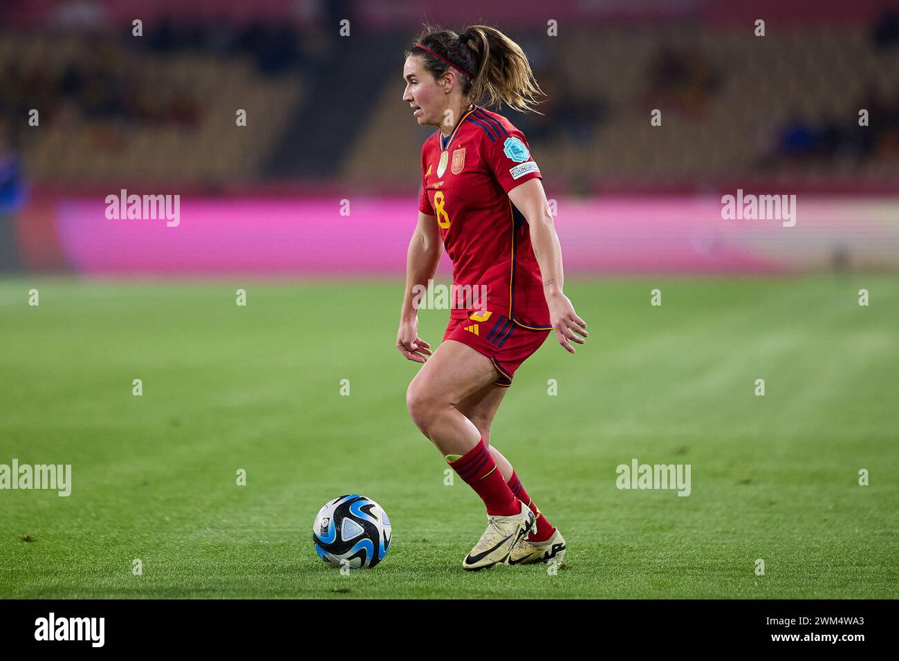 Mariona Caldentei of Spain during the UEFA Women's Nations League match between Spain and Netherlands, Semifinal, played at Olympic de la Cartuja Stadium on February 23, 2024 in Sevilla, Spain. (Photo by Andres Gongora/PRESSINPHOTO) Credit: PRESSINPHOTO SPORTS AGENCY/Alamy Live News Stock Photo