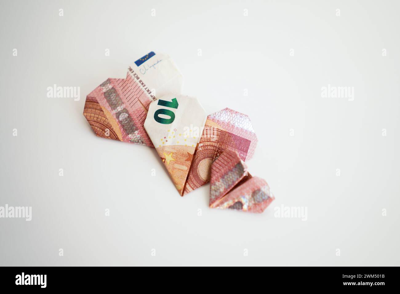 Love of Money Origami Stock Photo