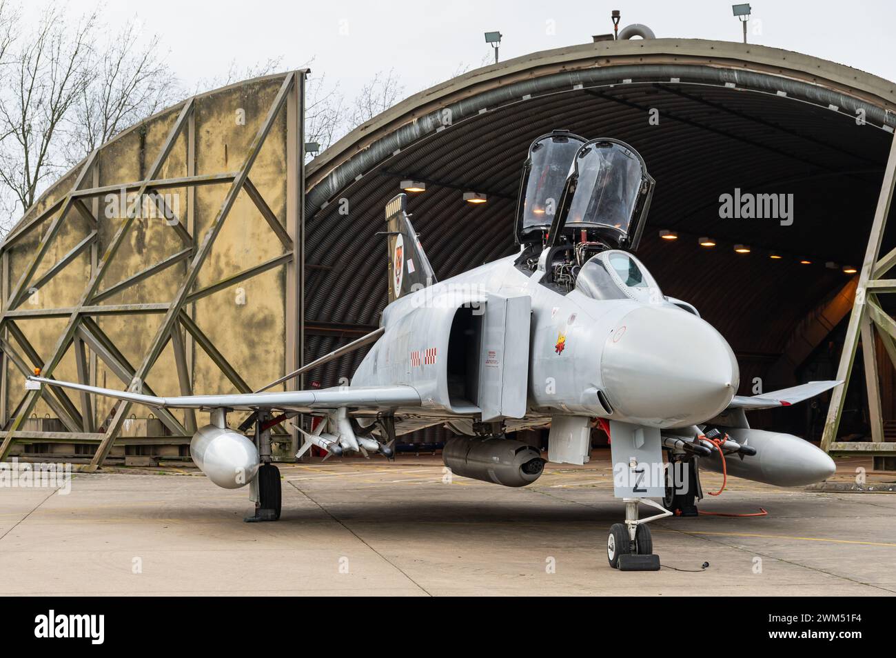 A McDonnell Douglas Phantom FGR2 strike fighter aircraft of the Royal Air Force. Stock Photo