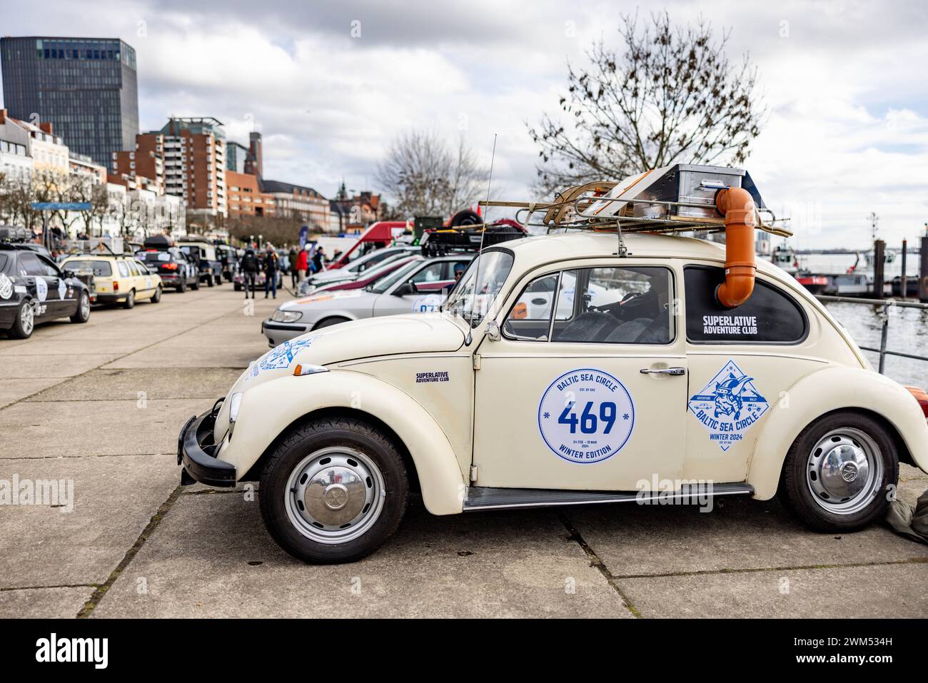 24 February 2024, Hamburg: Vehicles of the 