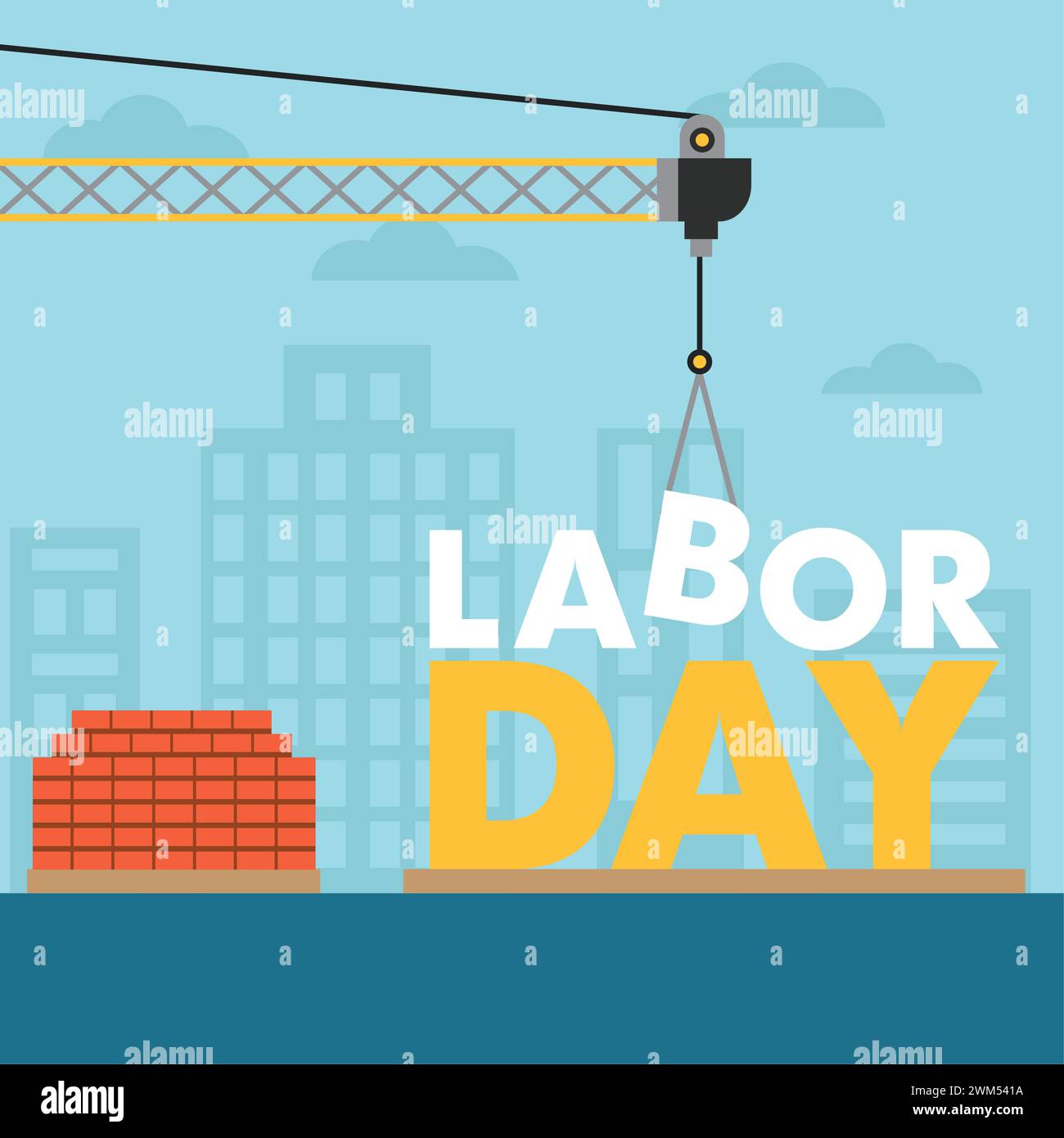 Colored Happy labor day poster Vector Stock Vector Image & Art - Alamy