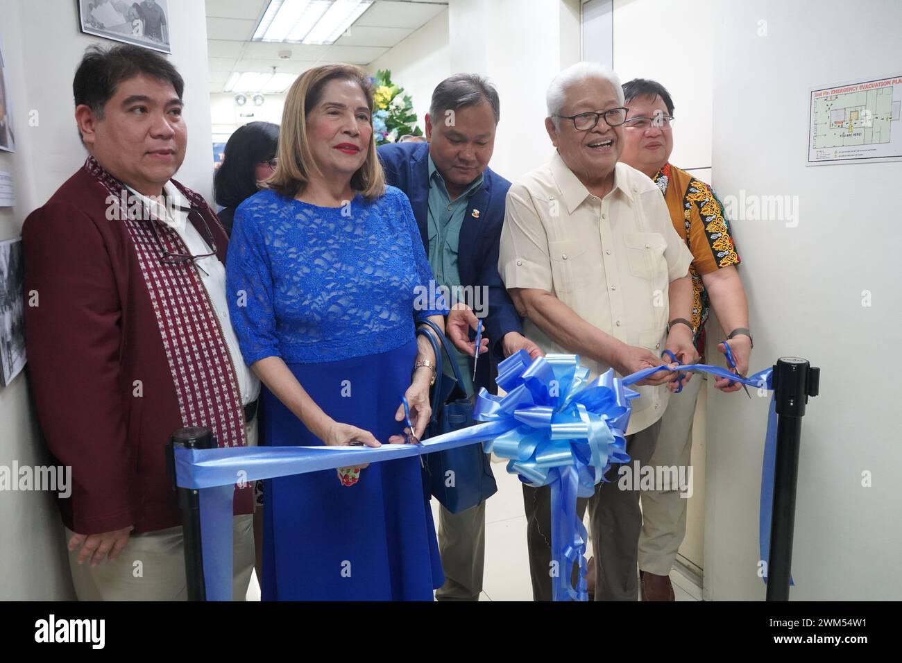 Quezon City, Philippines. 23th February 2024. Victims of human rights violation during the Martial Law and advocates attends the unveiling of Freedom Memorial Museum Gallery during the weeklong celebration of the 38th EDSA People Power Revolution Anniversary on February 23, 2024 in Quezon City, Philippines. The gallery aims to provide the public within a platform to learn and reflect on the human rights violations and historical events that transpired during the Martial Law period from 1972 to 1986.(Credit Image: © Sherbien Dacalanio/Alamy Live News) Stock Photo