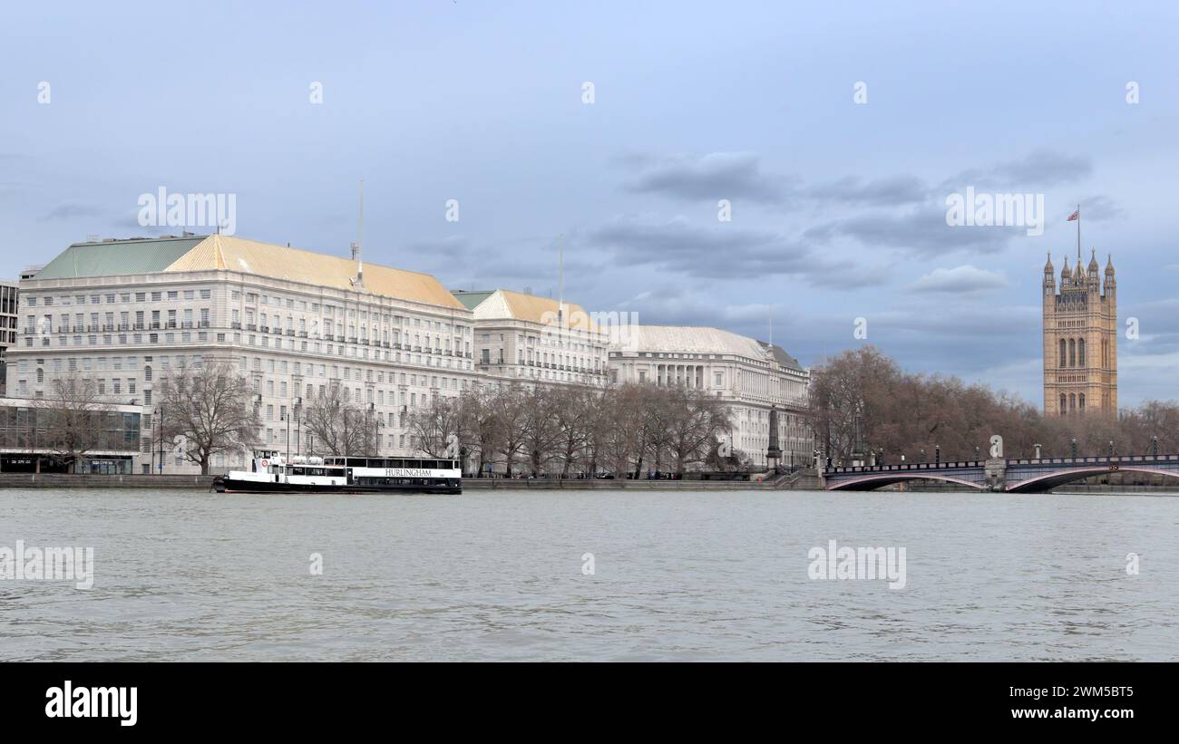 Thames House, an office building in Millbank, London, headquarters of the internal Security Service MI5 Stock Photo