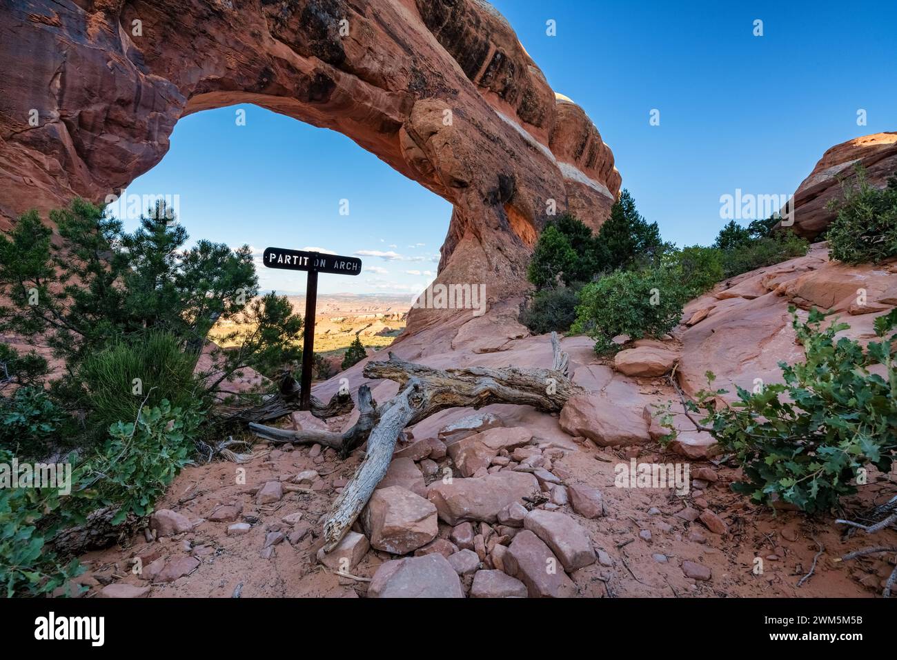 Partition Arch in Aches National Park, Moab, Utah, USA Stock Photo