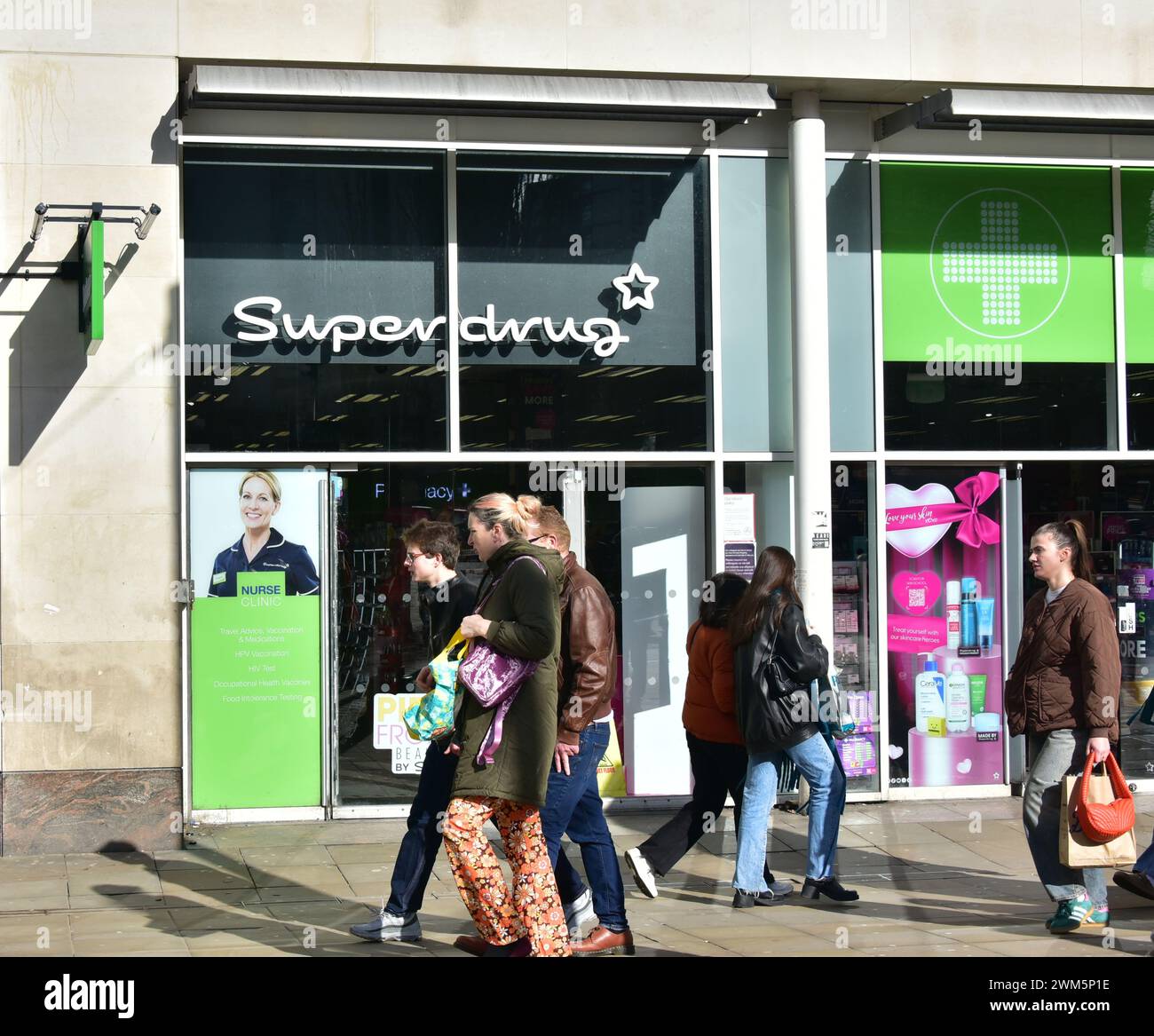 Superdrug branch in Piccadilly, Manchester, UK. Superdrug has recently