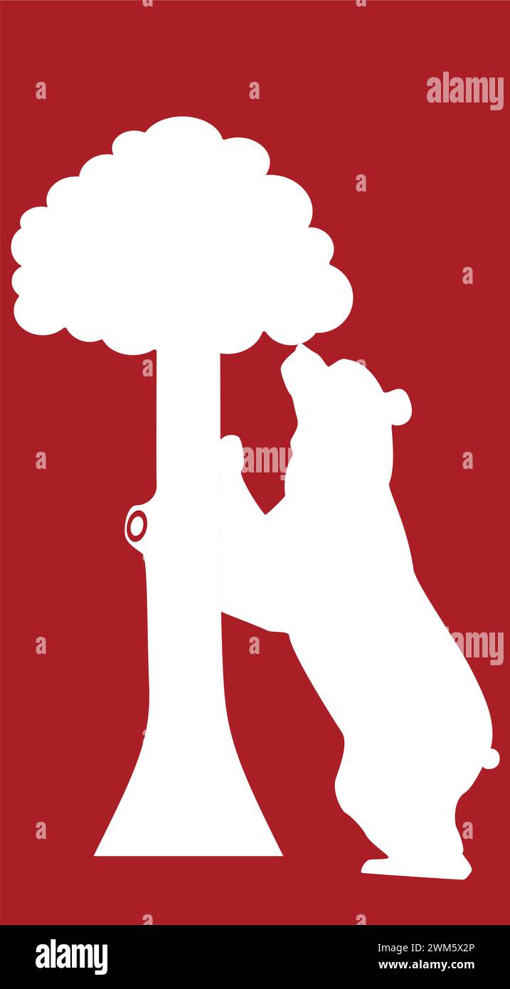 Grizzly bear forest trees Stock Vector Images - Alamy