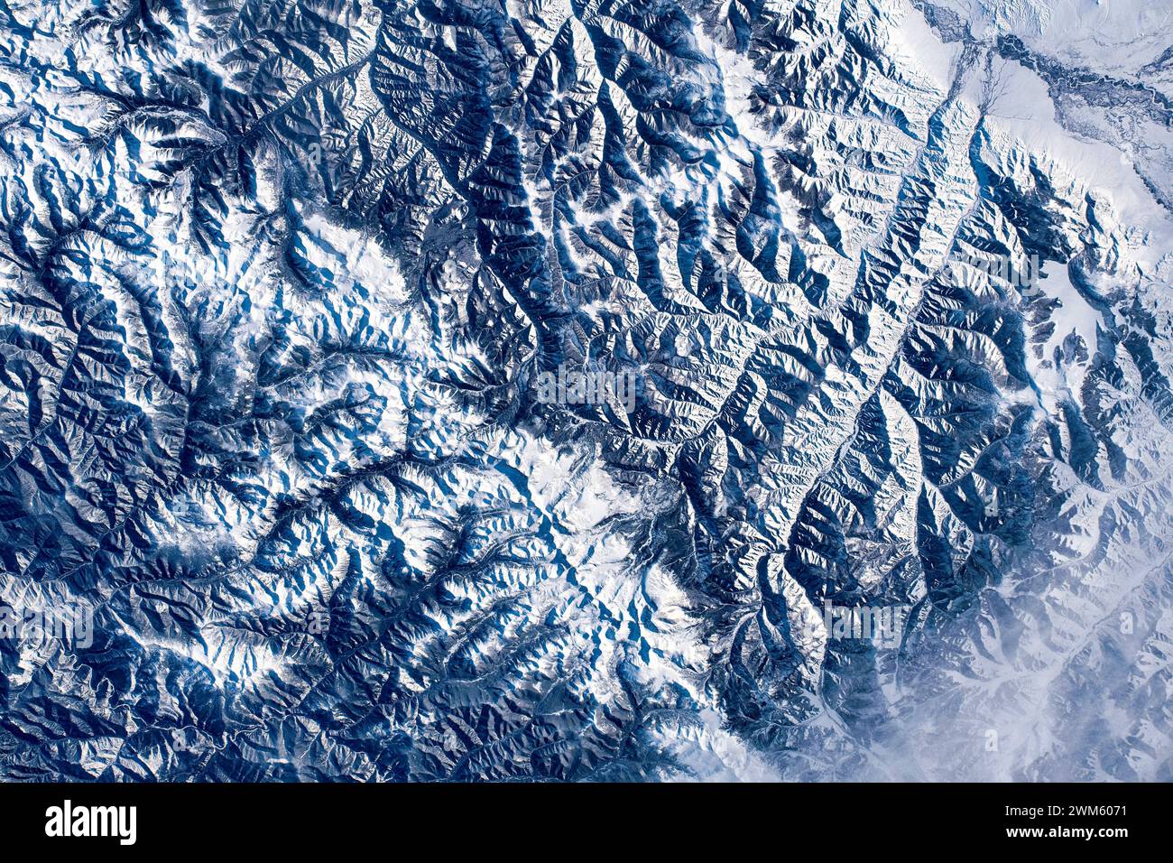 Winter ice landscape close to Tova, Russia. Digital enhancement of an image by NASA Stock Photo