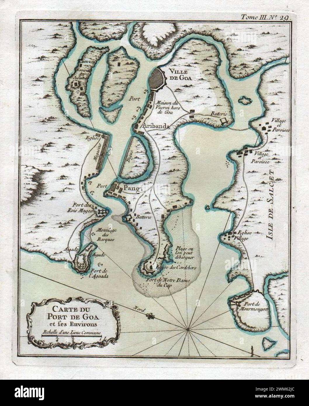 Bellin's ''Map of the port of Goa and its surroundings,'' 1764; with ...
