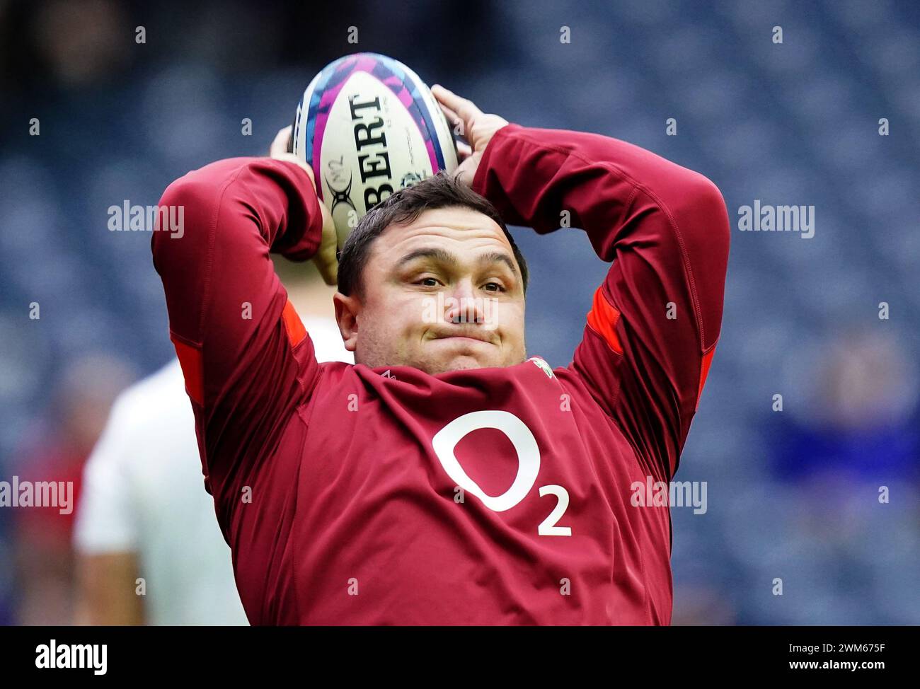 England's Jamie George during the Guinness Six Nations match at the Scottish Gas Murrayfield Stadium, Edinburgh. Picture date: Saturday February 24, 2024. Stock Photo