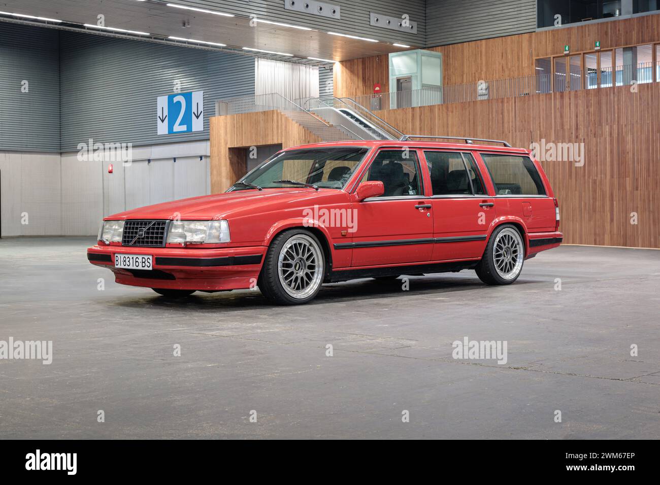 Bilbao, Spain-November 11, 2023: Volvo 940 Turbo wagon ST W (945, estate) in indoor parking Stock Photo