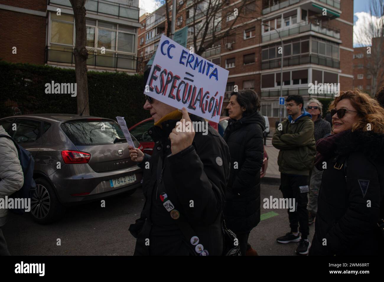 A protester holds a placard during the demonstration. Demonstration at