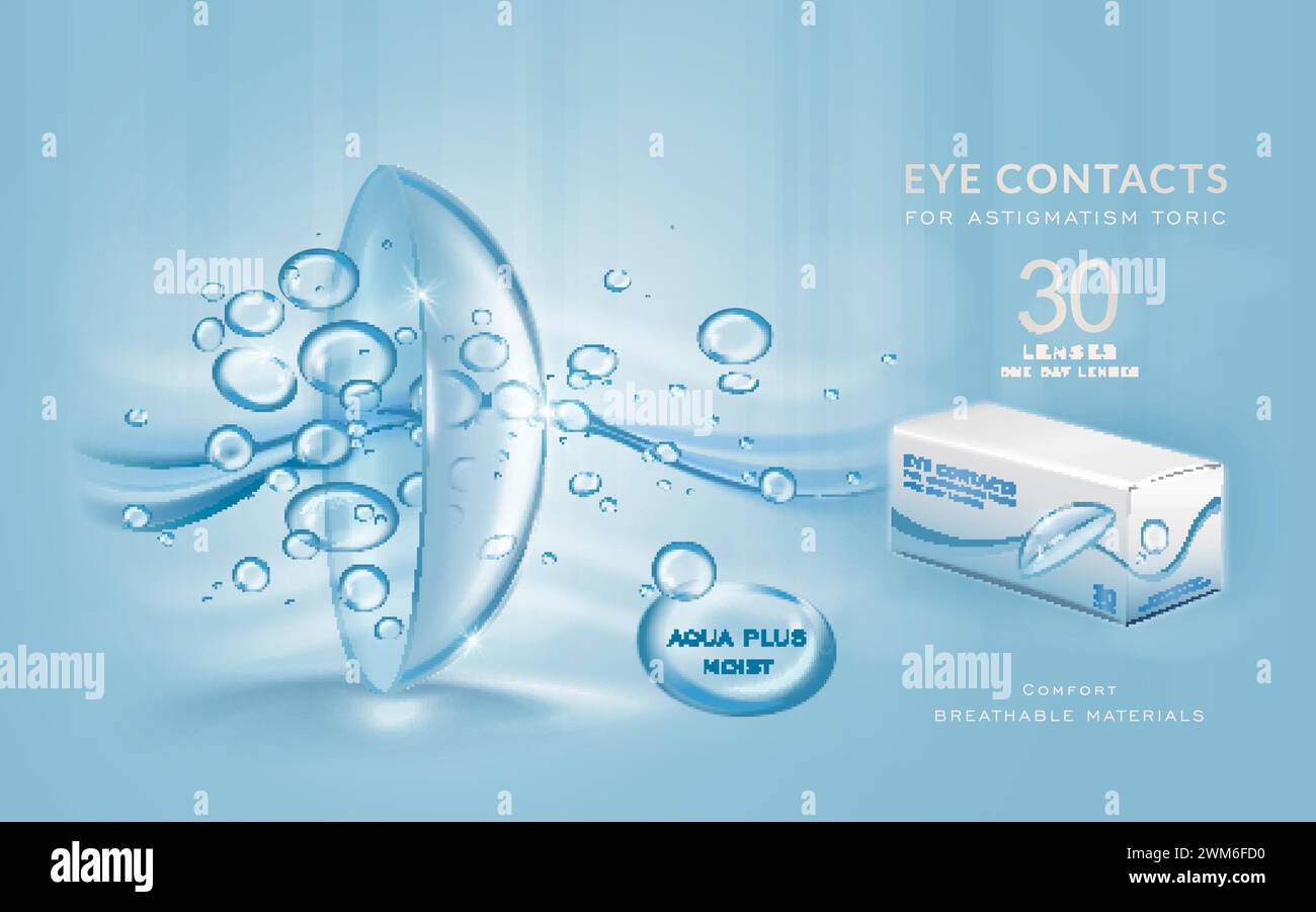 Eye contacts ads template Stock Vector Image & Art - Alamy